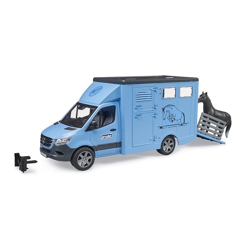 B02674 Bruder Mercedes Benz Sprinter Animal Transporter with 1 horse