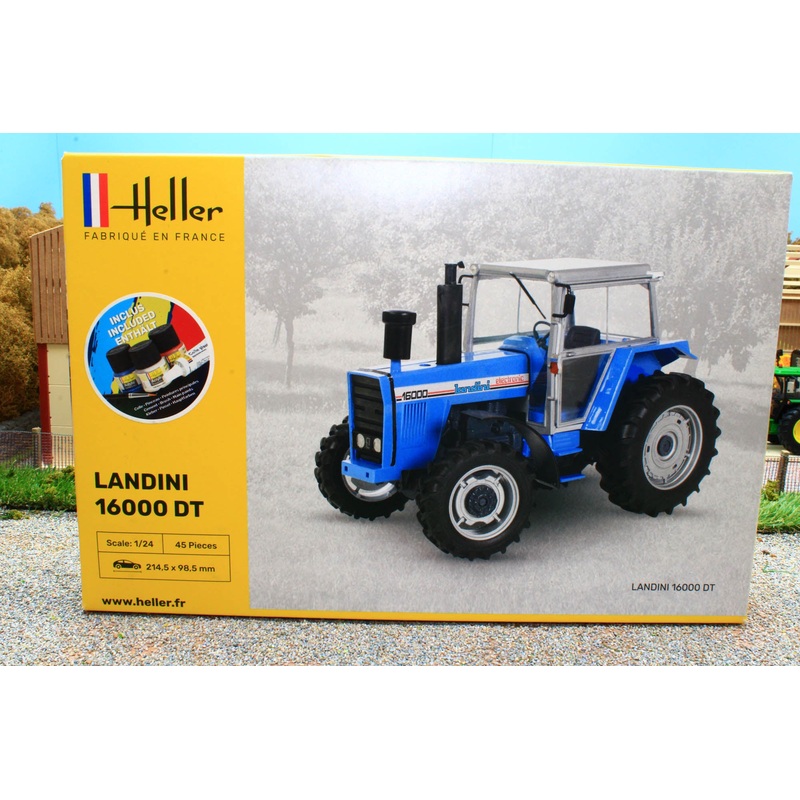 HEL57403 Heller 1:24 Scale Landini 16000 DT Tractor Kit with paints NEW!