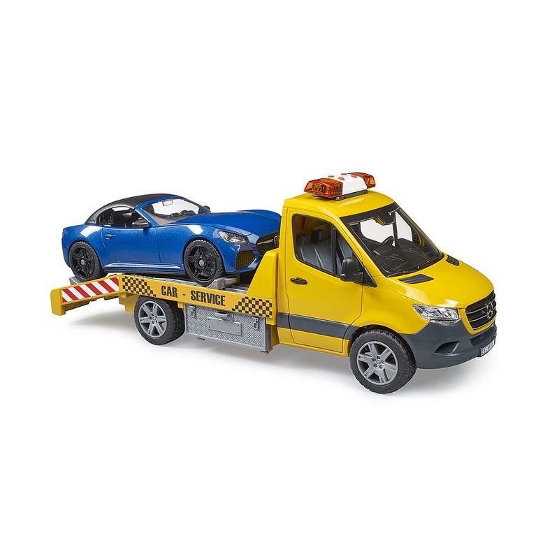B02675 Bruder Mercedes Benz Sprinter Recovery Truck with Roadster NEW!