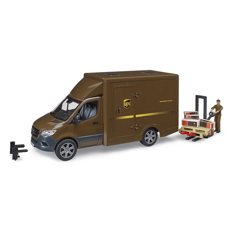 B02678 Bruder Mercedes Sprinter in UPS Livery with Driver