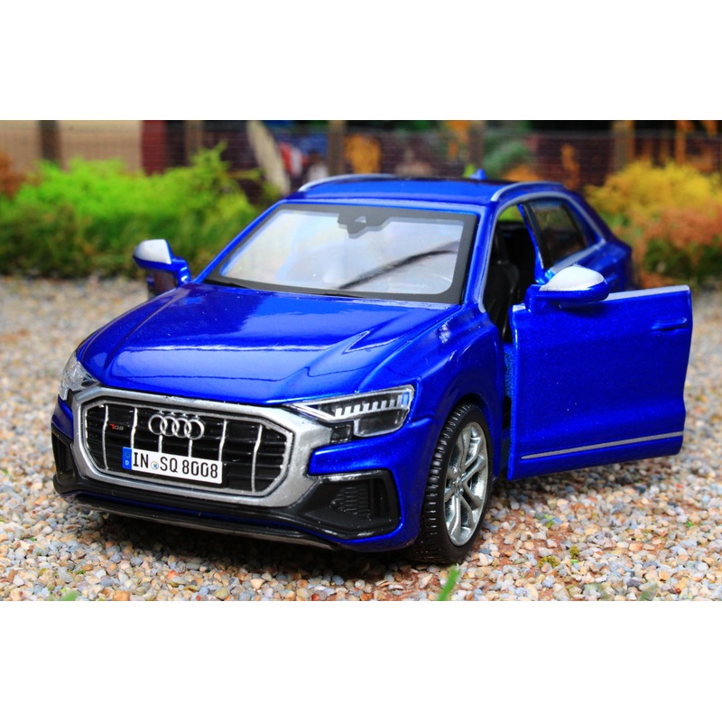 BUR43054 Burago 1:32 Scale Audi SQ8 SUV 4x4 in Metallic Blue