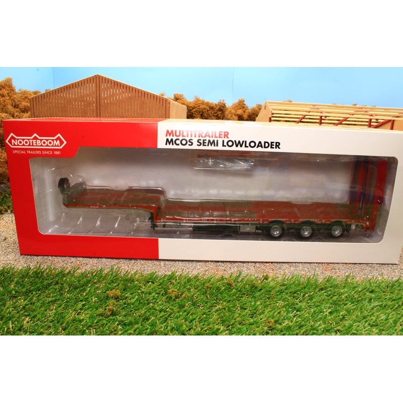 MM1812-01 Marge Models 132 Scale Nooteboom Semi Low Loader in Red with wooden floor