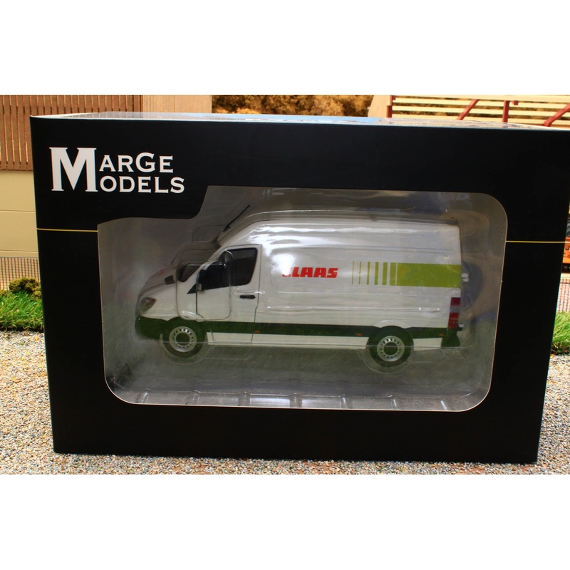 MM1905-01-04 Marge Models 1:32 Scale Mercedes Benz Sprinter Van in white with Claas Livery