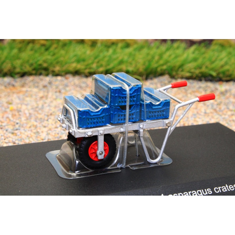 UH6391 Universal Hobbies Wheelbarrow with 4 Asparagus Crates in 1:32 Scale