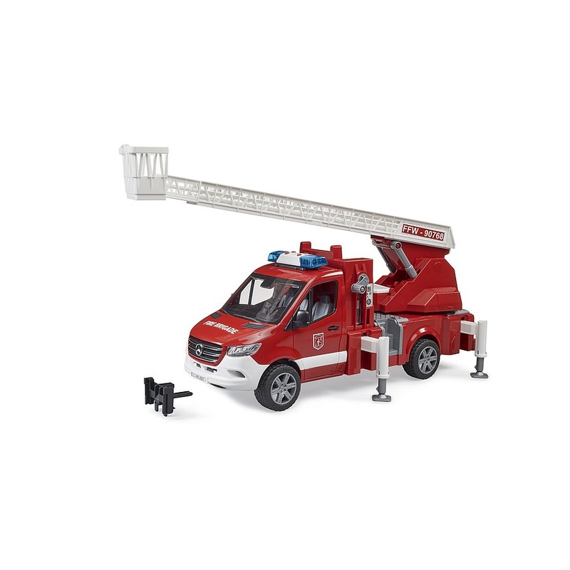 B02673 Bruder MB Sprinter Fire Engine with turntable ladder, pump and light & sound module