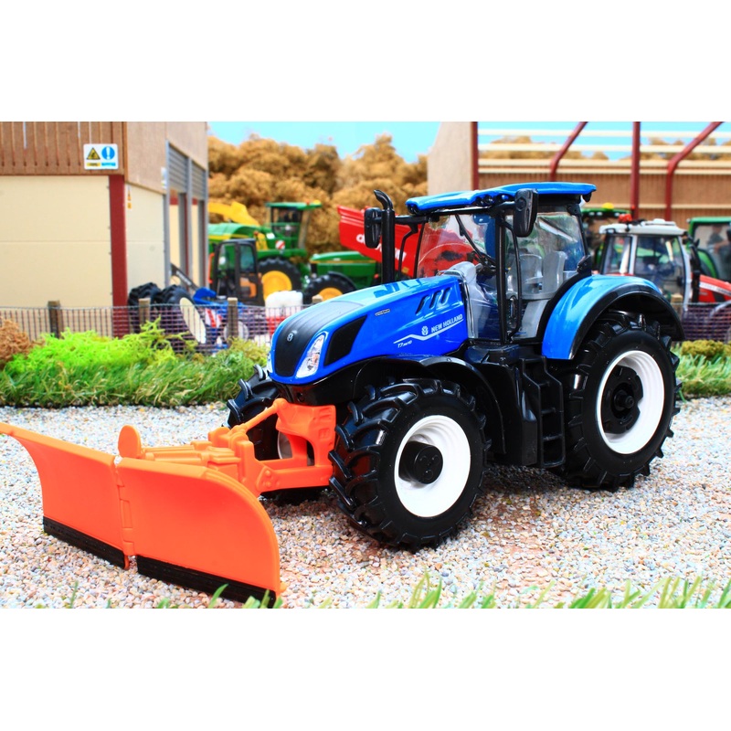 BUR44081 BURAGO 1:32 Scale New Holland T7.315 Tractor with Front Mounted Blade