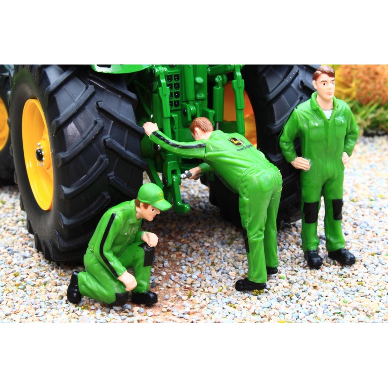 SCH03915 Schuco 132 Scale Set of 3 Figures in John Deere Overalls