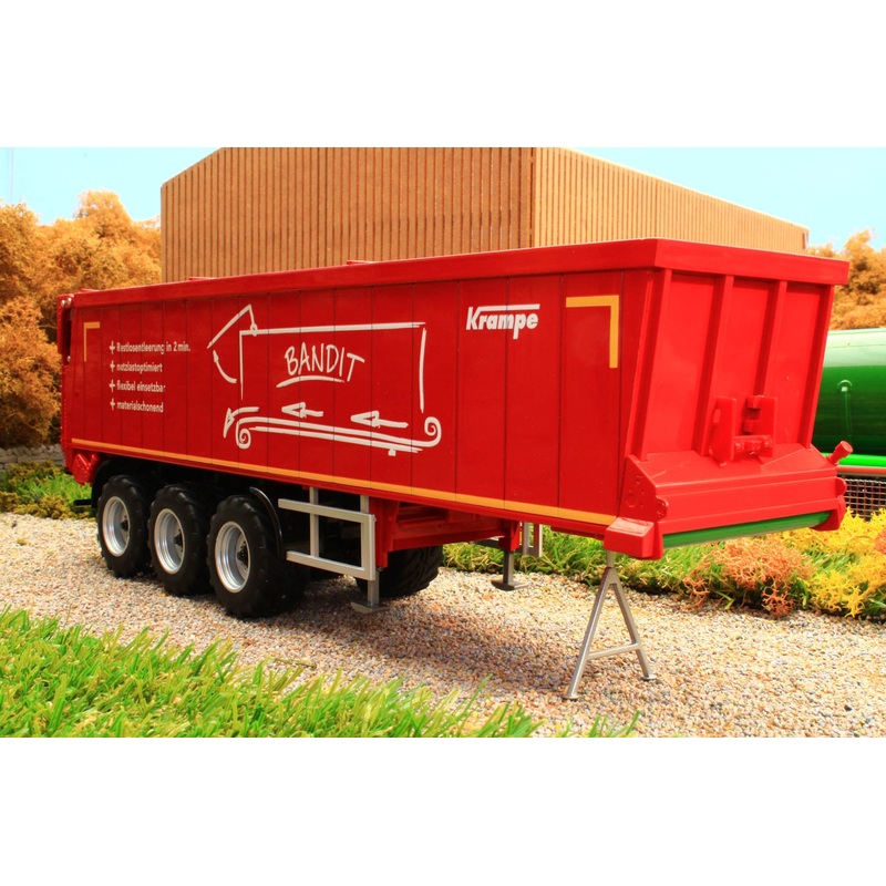 W7657 Wiking Krampe Conveyor Belt Lorry Trailer in Red