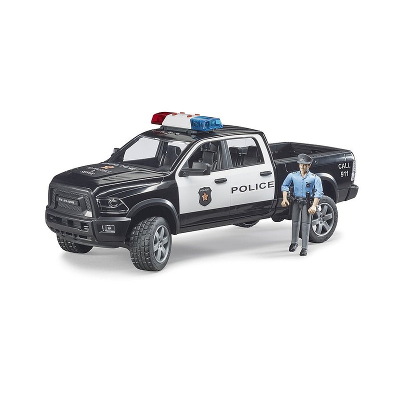 B02505 Bruder RAM 2500 Police Pick-up Truck and Policeman NEW!