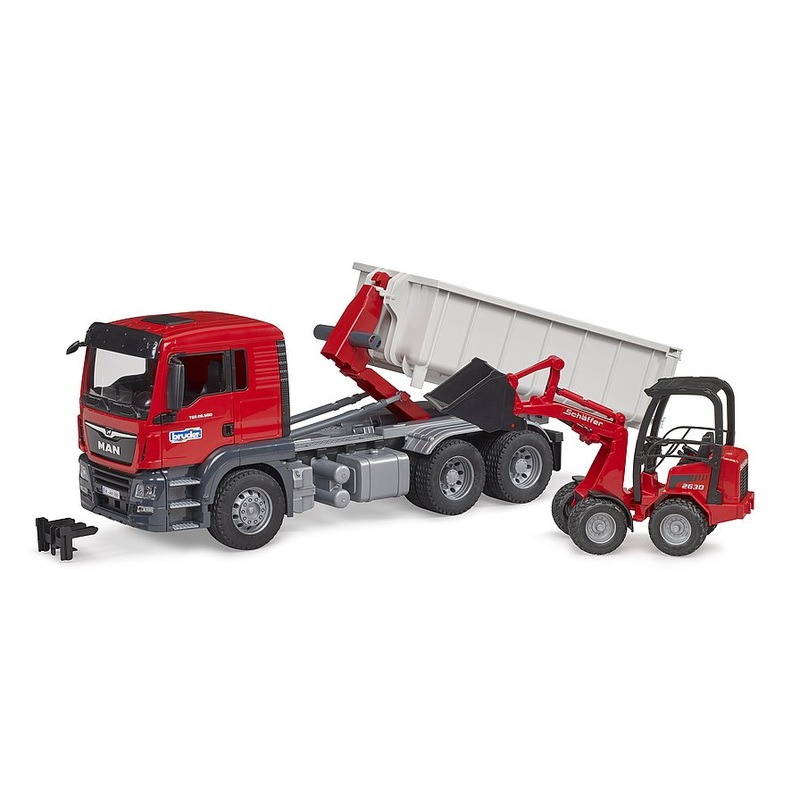 B03767 MAN TGS Truck with Container and Schaffer Loader NEW!