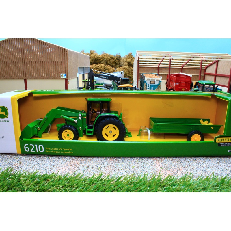 ERT15488P1 Ertl 1:32 Scale John Deere 6210 4WD Tractor with Frontloader and dung Spreader ** NEW ERTL RANGE! **