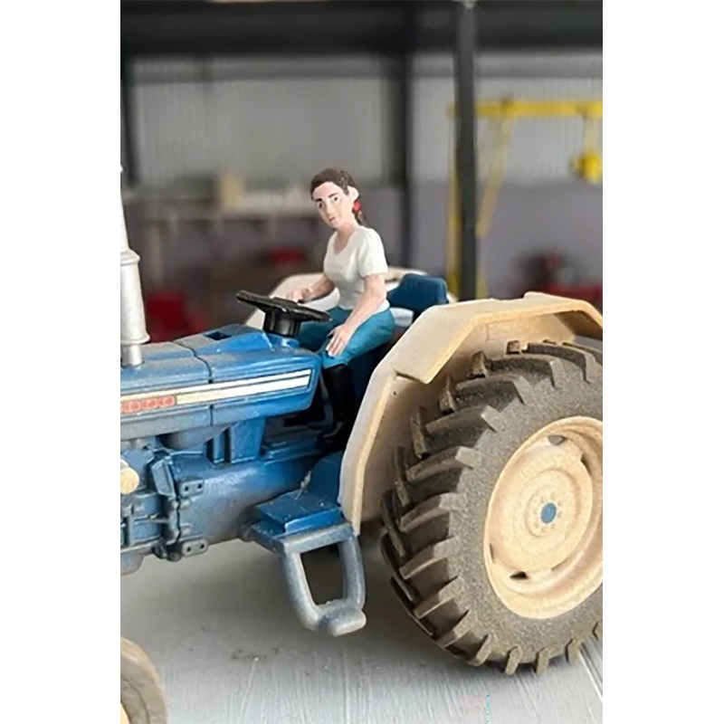 HLT-WM093B HLT Lady Tractor Driver with Blue Jeans