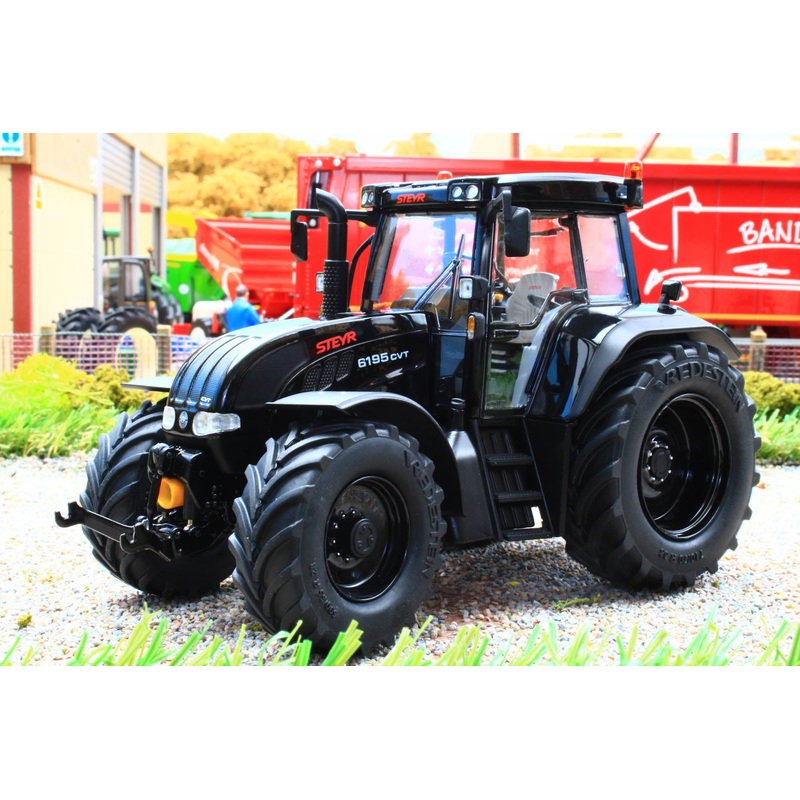 MM2222 Marge Models Steyr 6195 CVT 4WD Tractor in Black Limited Edition 333pcs