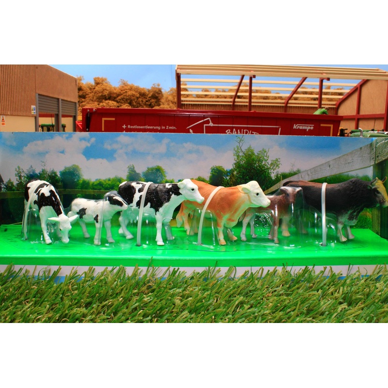 NEW05593A NewRay 132 Scale Cow Assortment Jersey Freisian Hereford