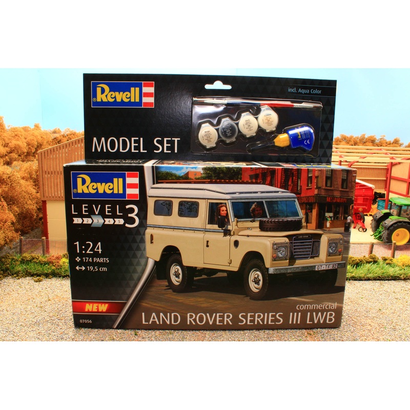 REV07056 Revell 1:24th Scale Land Rover Series III LWB Commercial Kit (with paints)