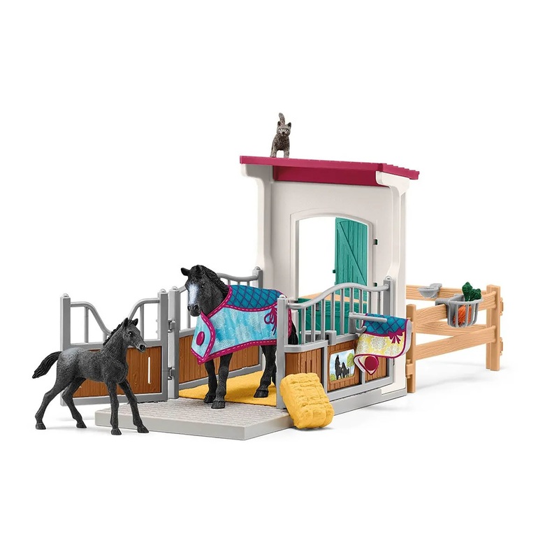 SL42611 Schleich Horse Club Loose Box with Mare and Foal