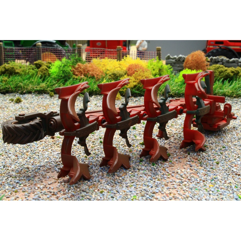 Weathered 43344(w) Britains Kverneland Variomat 2300S 4 Furrow Reversible Plough