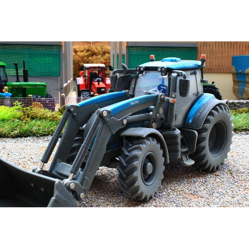 43352(w) Weathered Britains Valtra T234 Tractor with Front Loader DUSTY EFFECT