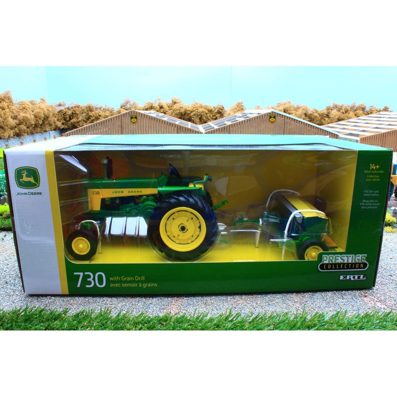 ERT45790 Ertl 1:16 Scale John Deere 730 2wd Tractor and Seed Drill ** 30% OFF! **