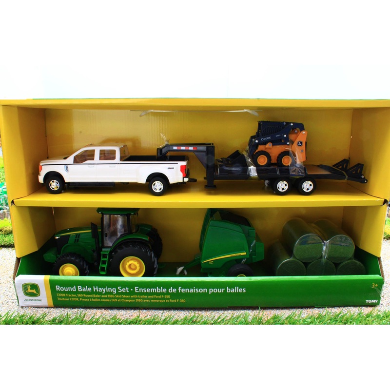 ERT46771 Ertl 1:32 Scale John Deere Round Bale Harvesting Set