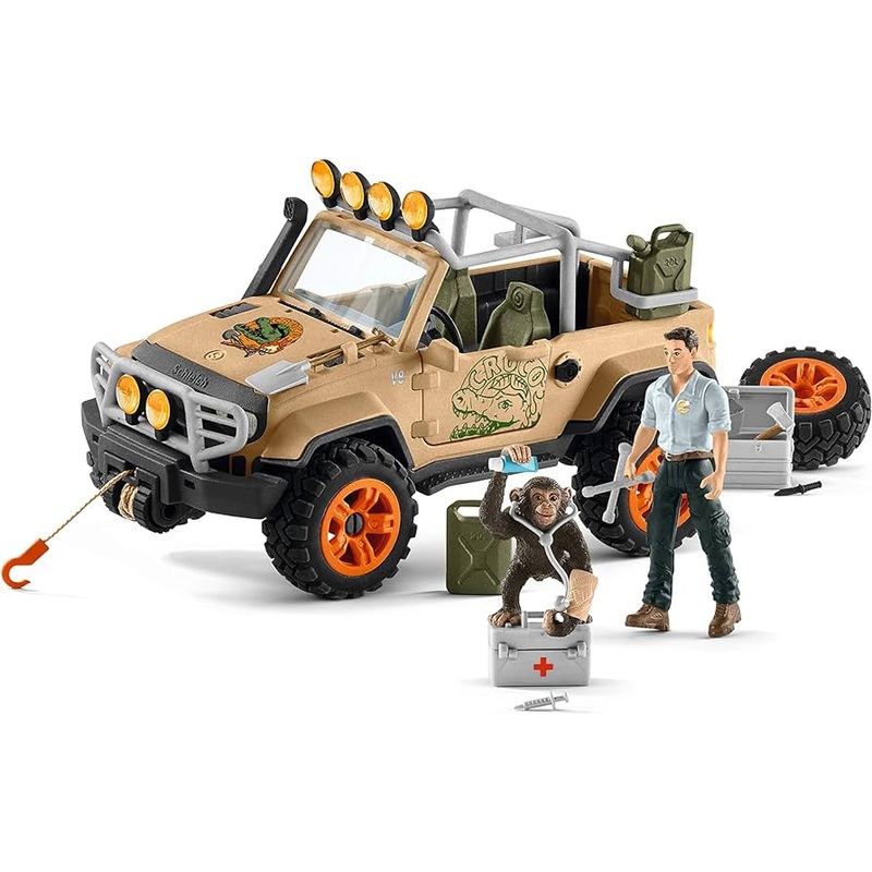 SL42410 Schleich 4x4 Vehicle with Winch and Figures
