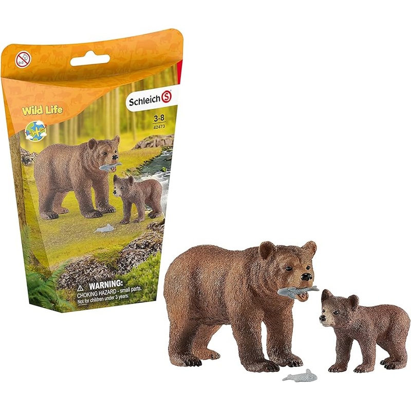 SL42473  Schleich Grizzly bear mother with Cub