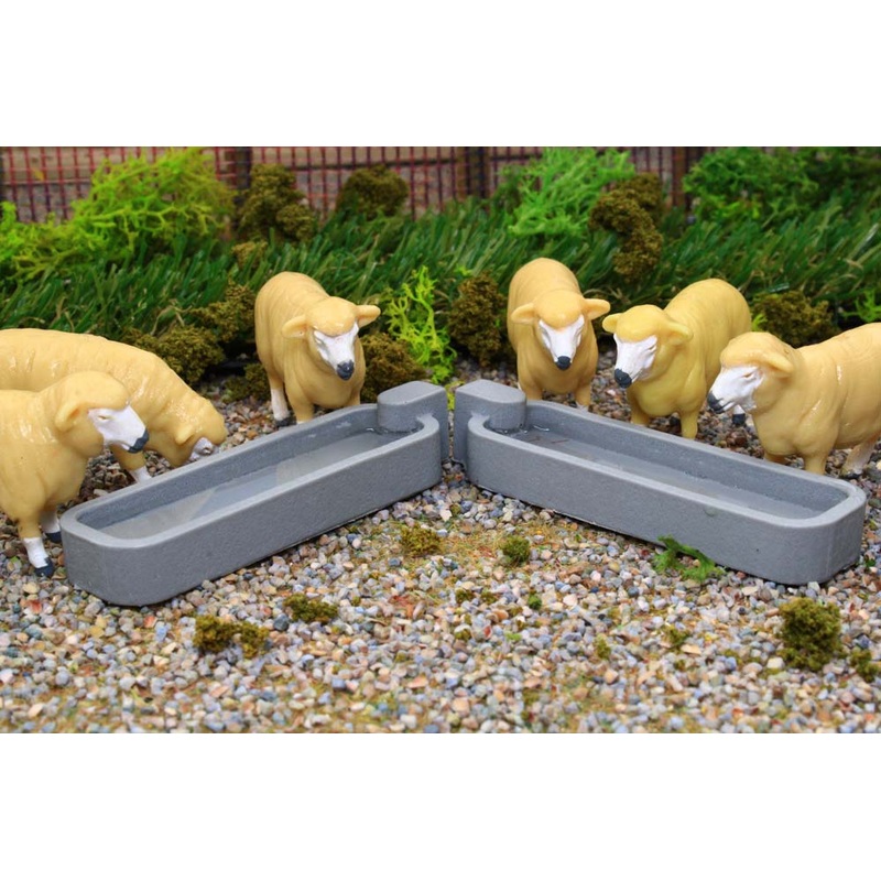 BT3082 Brushwood Precast Concrete Sheep Water Troughs (Set of 2)