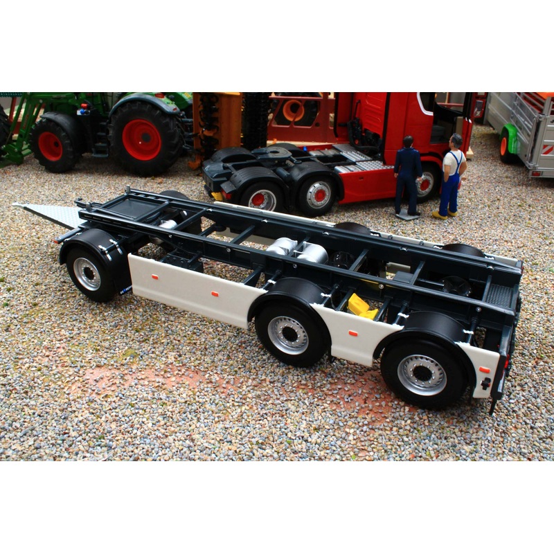 MM2422-02 Marge Models GS-Meppel Scania Hooklift Container Trailer in White