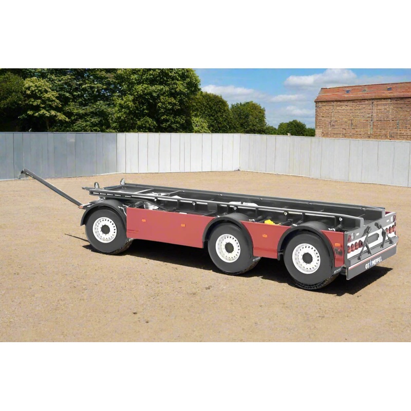 MM2422-03 Marge Models GS-Meppel Hooklift Container Trailer in Red