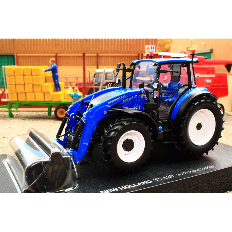 UH6682 Universal Hobbies 1:32 Scale New Holland T5.120 Dual Command 4WD Tractor with Front Loader and bucket 655 LU 2025