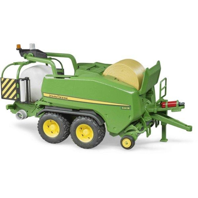 B02032 BRUDER JOHN DEERE ROUND BALER WITH WRAPPER