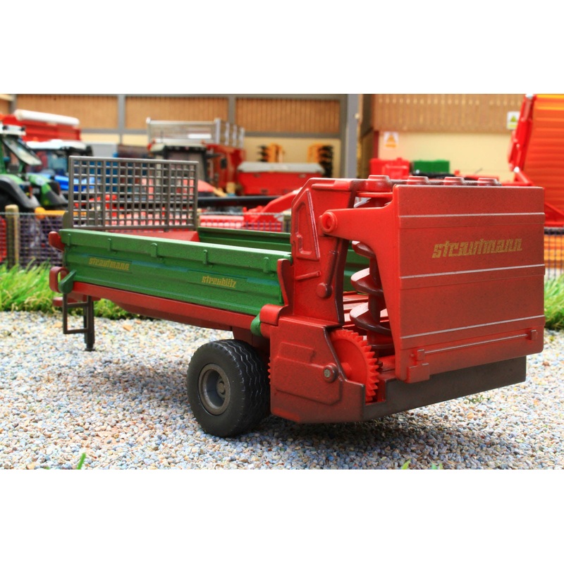 2895(w) WEATHERED SIKU STRAUTMANN SINGLE AXLE DUNG SPREADER