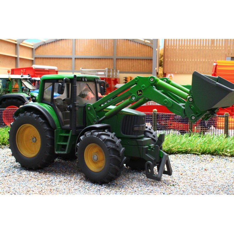 3652(w) WEATHERED Siku John Deere Tractor 6920S with front end loader