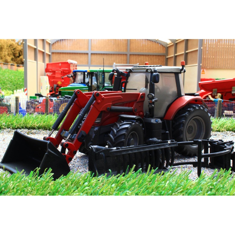 43082A2(w) WEATHERED BRITAINS MASSEY FERGUSON 6616 WITH FRONT LOADER AND ATTACHMENTS