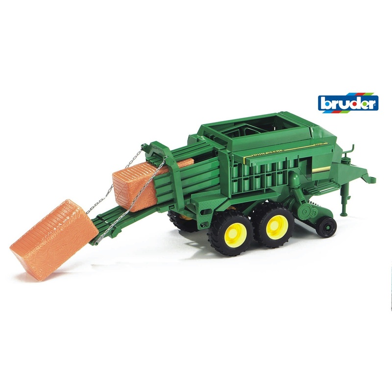 B02017 Bruder John Deere Large Square Baler + 2 bales