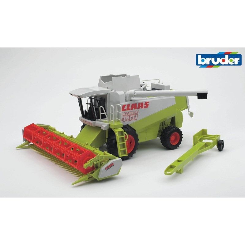 B02120 Bruder 1.20 Scale Claas Lexion 480 Combine Harvester + Header Trailer