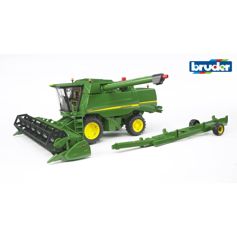 B02132 Bruder John Deere T670i Combine Harvester with Header Trailer