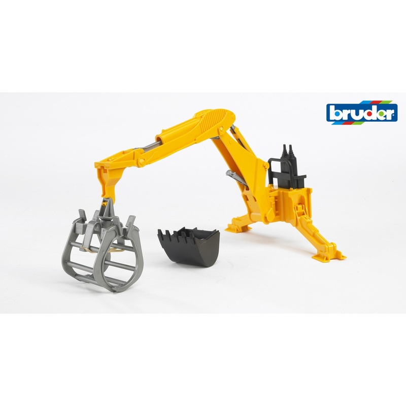 B02338 Bruder Rear Mounted Digger with Bucket and Grab