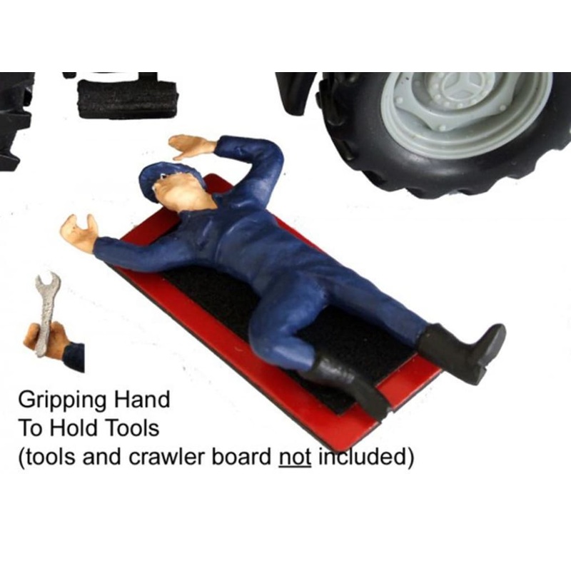 HLT-WM077 Lying Down Garage Mechanic (green overalls)