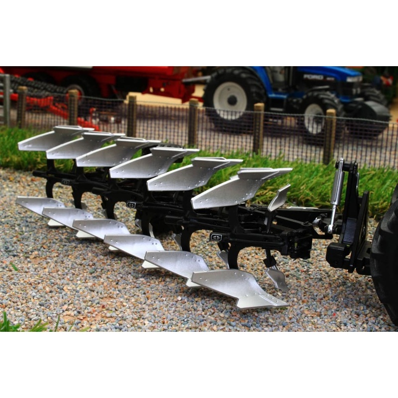 REP157 REPLICAGRI LTD EDITION BESSON CHARRUE RWY8 IN BLACK 6 FURROW REVERSIBLE PLOUGH