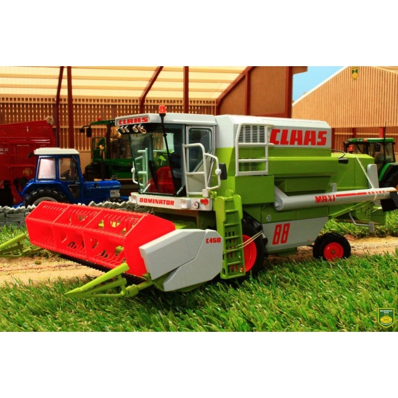 REP170 REPLICAGRI CLAAS 88 MAXI DOMINATOR COMBINE HARVESTER AND HEADER TRAILER