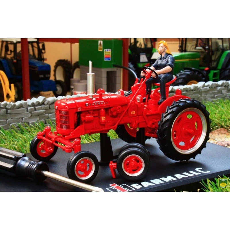 REP175 REPLCAGRI FARMHALL C TRACTOR WITH ROW CROP WHEELS AND DRIVER FIGURE
