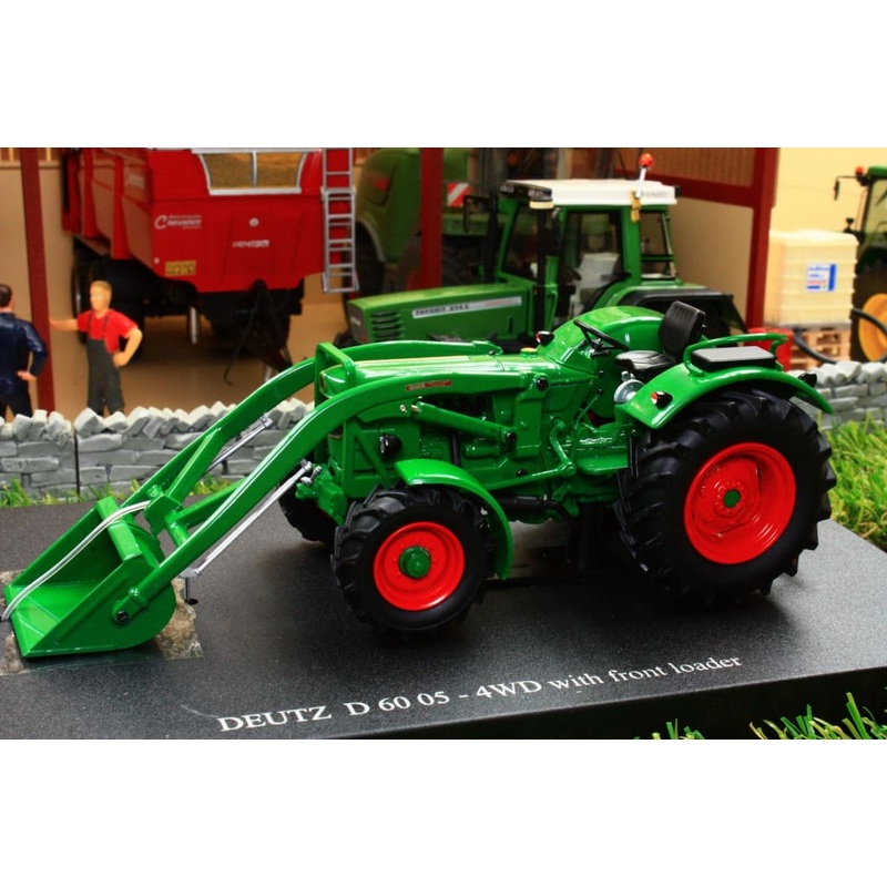 UH5307 UNIVERSAL HOBBIES DEUTZ FAHR D60 05 4WD TRACTOR WITH FRONT LOADER