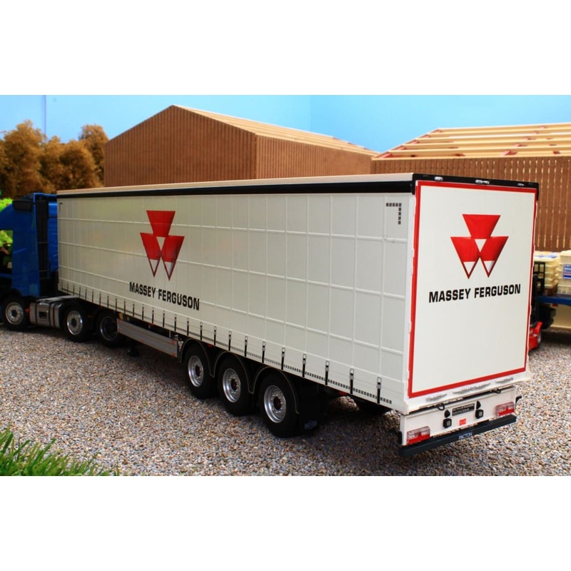 MM1902-01-04 Marge Models Pacton Curtainside Trailer - Massey Ferguson Livery