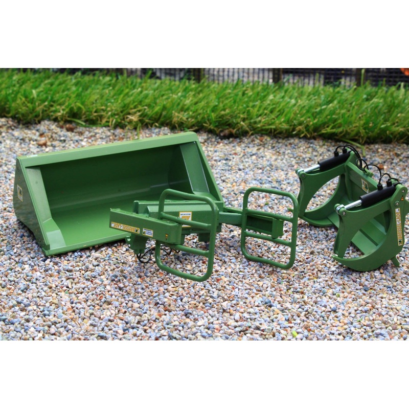 W7383 WIKING FRONT LOADER SET IN FENDT GREEN