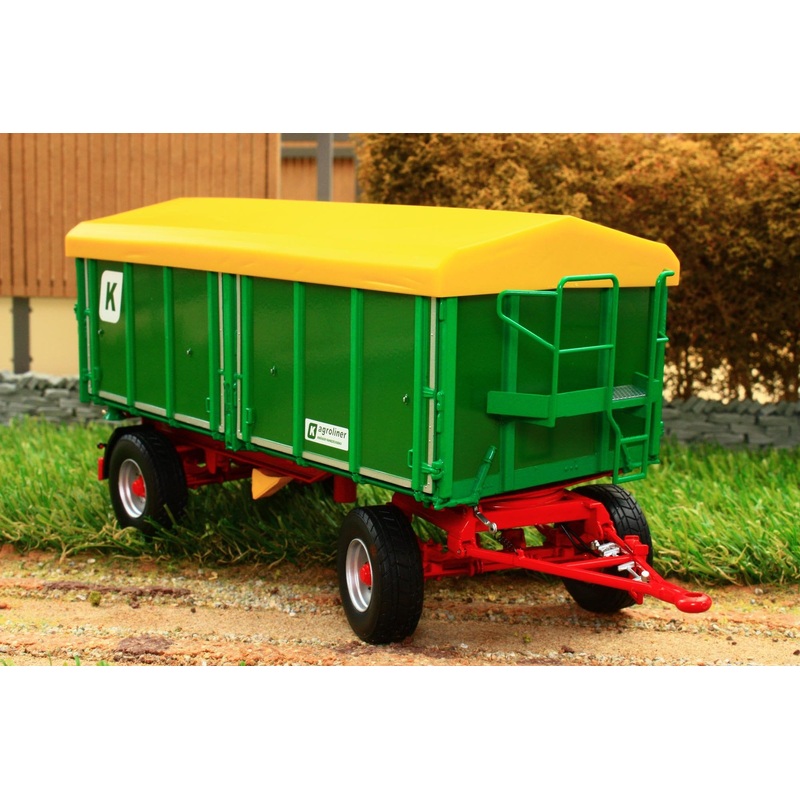 W7827 WIKING TWO AXLE THREE WAY KROGER AGROLINER TIPPER TRAILER HKD302
