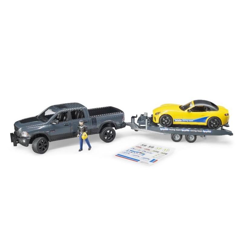 B02504 BRUDER RAM 2500 WAGON, ROADSTER AND FIGURE