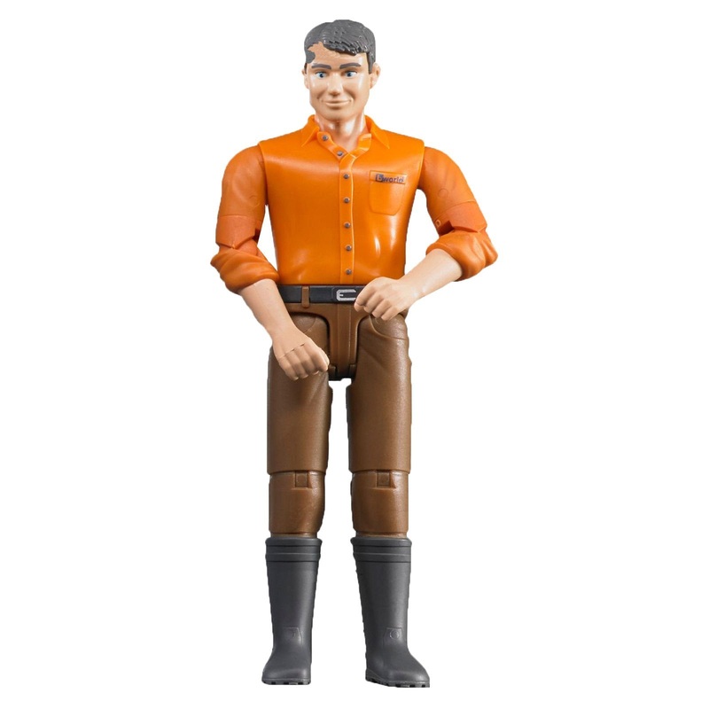 B60007 BRUDER MAN FIGURE WITH BROWN JEANS AND WELLIES
