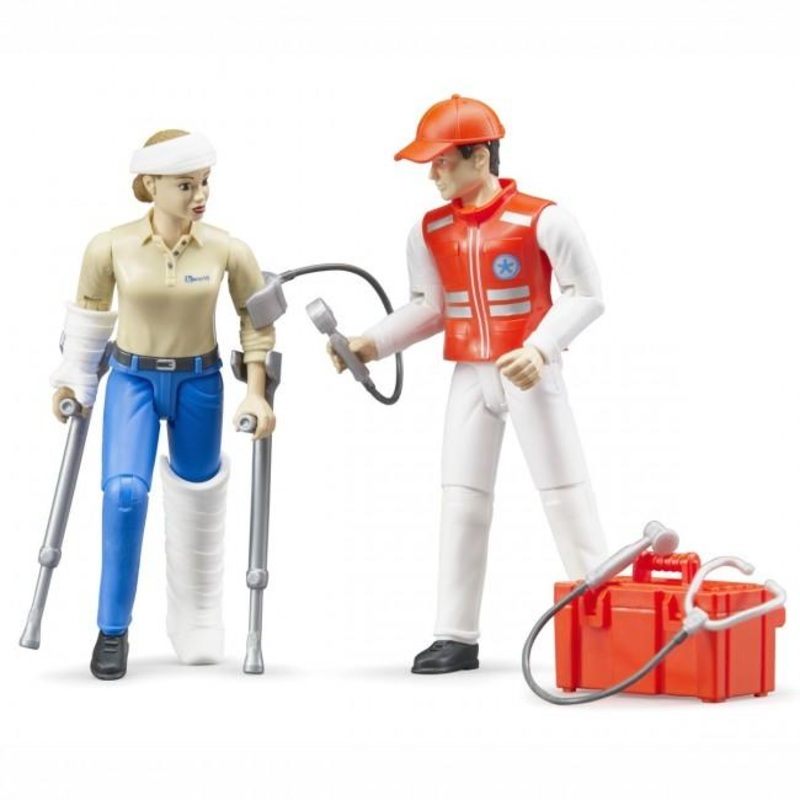 B62710 BRUDER AMBULANCE FIGURE PLAY SET AND ACCESSORIES