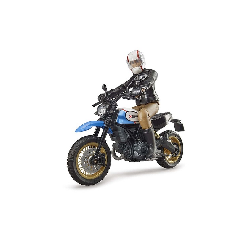B63051 Bruder Scrambler Ducati Desert Sled With Rider